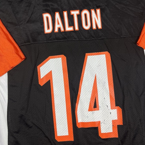 Reebok Cincinnati Bengals Andy Dalton NFL Football Jersey Black Orange‎ Mens XL - Picture 5 of 7